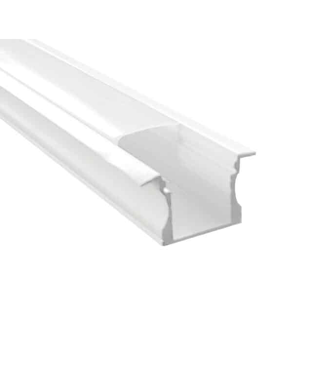 Perfil de encastrar Kit completo Blanco 2 metros