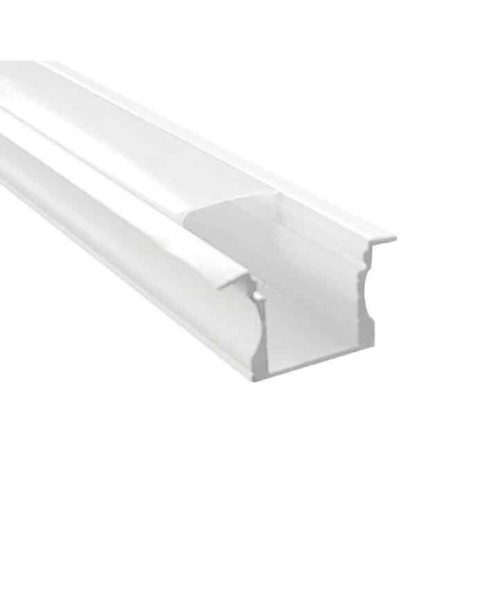 Perfil de encastrar Kit completo Blanco 2 metros